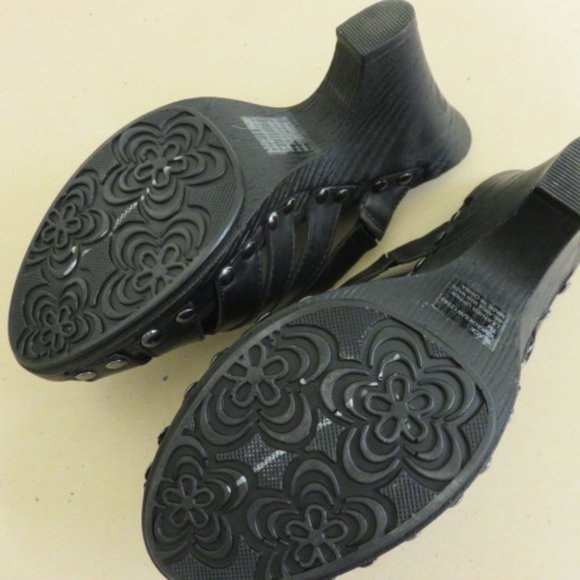 WHITE MOUNTAIN BLACK LEATHER UPPER CLOG/ SIZE 7 - Picture 4 of 8